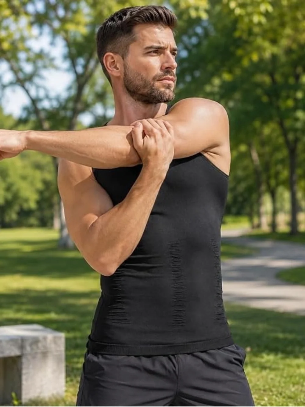 Men's Black Compression Tank Top